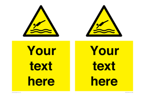 Custom Warning diving area